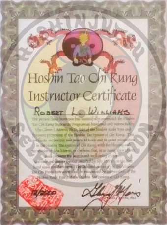 Official Hoshin Tao Chi Kung Instructor Certificate - Required for Teaching